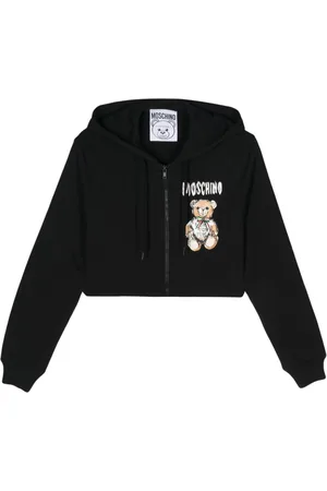 Moschino Cotton cropped hoodie