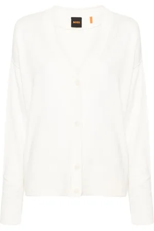 HUGO BOSS V-neck ribbed-knit cardigan