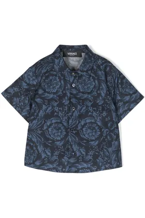 VERSACE Barocco-print cotton shirt