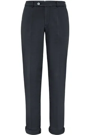 Brunello Cucinelli Straight-leg cotton-blend trousers