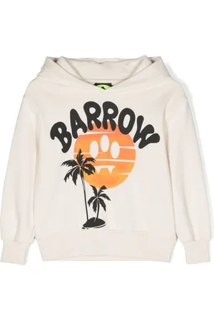 BARROW Sunset-print cotton hoodie
