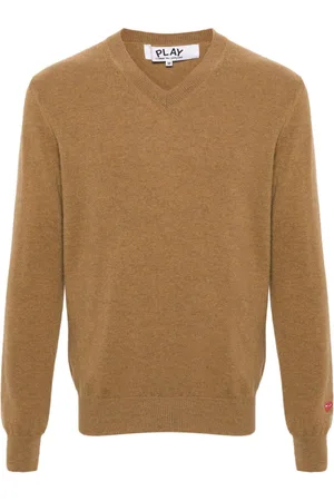 Comme des Garçons Logo-appliqué wool jumper