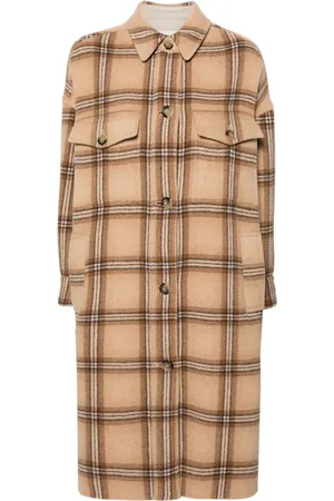 Isabel Marant Fontizia checked midi coat