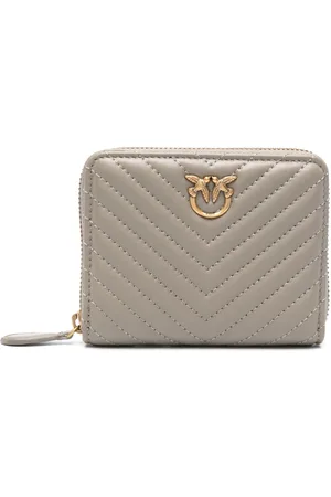 Pinko Chevron-quilted leather wallet