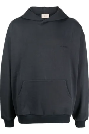 BUSCEMI Logo-plaque cotton hoodie