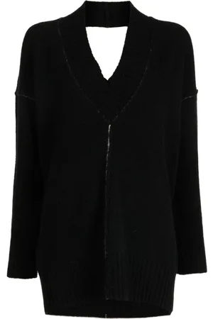 ISABEL BENENATO Open-back V-neck jumper