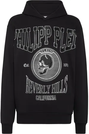 Philipp Plein Crystal-embellished jersey hoodie