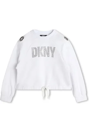 DKNY Eyelet-logo cotton sweatshirt