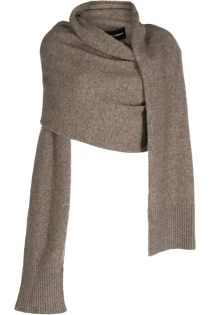 ISABEL BENENATO Asymmetric scarf jumper