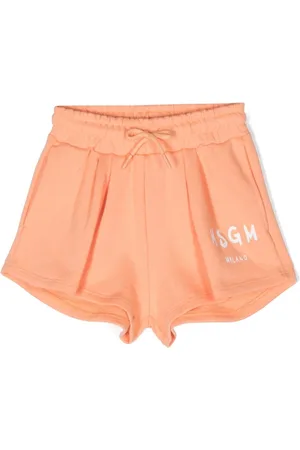 Msgm Logo-print cotton shorts