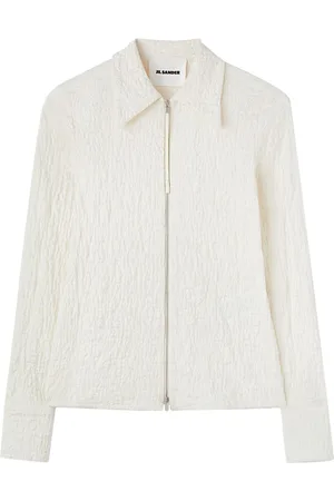 Jil Sander Zip-front cloqué top