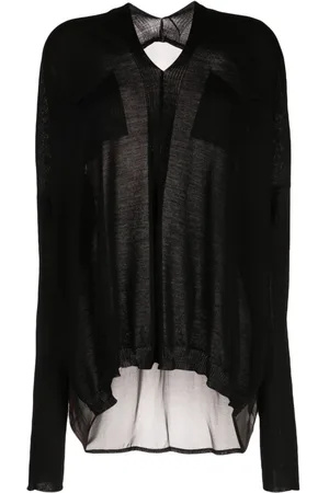 MASNADA Abstract-print wool blouse