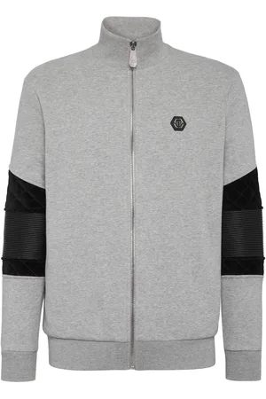 Philipp Plein Logo appliqué jersey jacket
