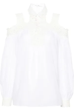 ERMANNO SCERVINO Floral-embroidered cotton blouse