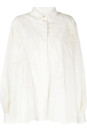 Elie saab Lace-embroidered cotton shirt