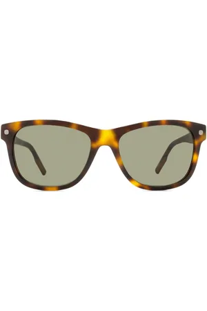 Ermenegildo Zegna Tortoiseshell-effect rectangle-frame sunglasses
