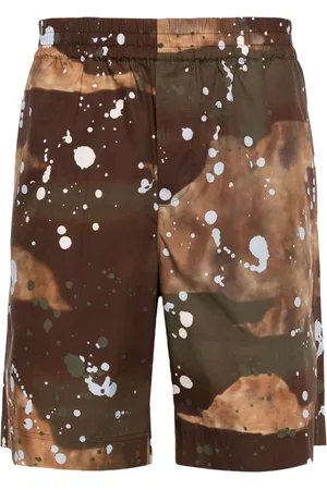 Msgm Paint-splatter elasticated shorts