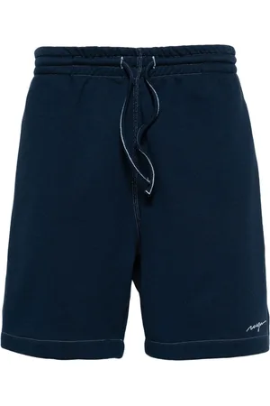 Msgm Logo-embroidered track shorts