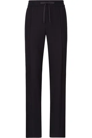Dolce & Gabbana Pressed-crease drawstring-waist track pants