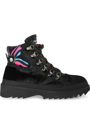 Puccini Panelled fur ankle boots