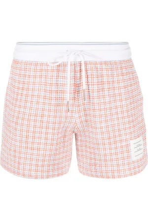 Thom Browne Checked tweed track shorts