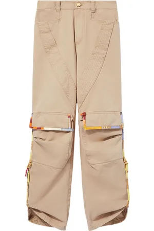 Puccini Patterned-trim cotton cargo trousers