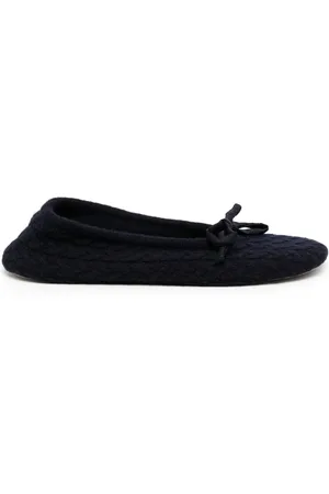 N.PEAL Knitted cashmere slippers