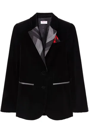 Puccini Iride-print velvet blazer