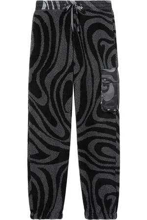 Puccini Marmo-print fleece track pant