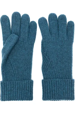 N.PEAL Ribbed-knit cashmere gloves