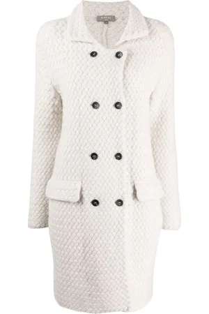 N.PEAL Pointed-flat collar coat