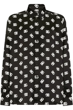 Dolce & Gabbana DG logo-print silk shirt