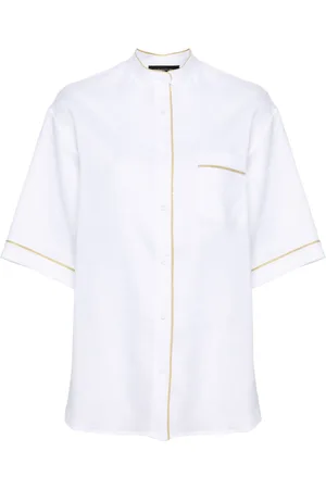 Fabiana Filippi Beaded-trim chambray shirt