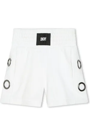 DKNY Logo-appliqué cotton shorts