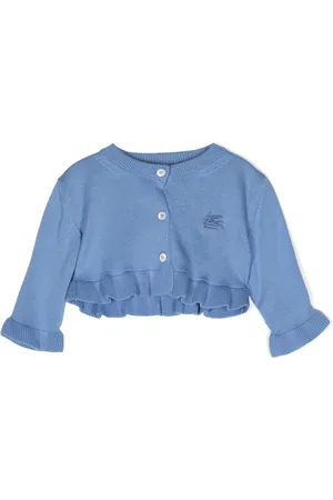 Etro Pegaso-motif ruffled cardigan