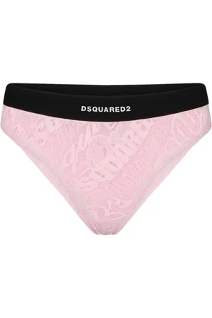 Dsquared2 Logo-embroidered lace briefs