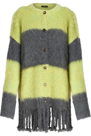 Etro Striped brushed cardi-coat