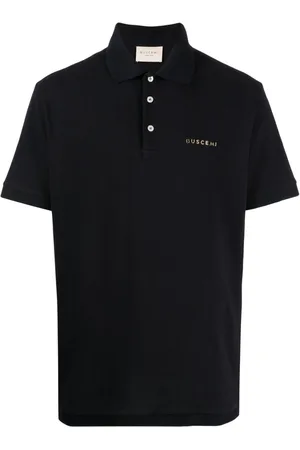 BUSCEMI Logo-plaque cotton polo shirt