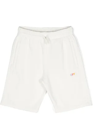OFF-WHITE Diag-stripe-print cotton shorts