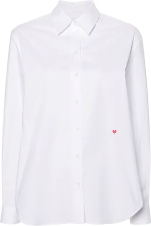 Moschino Heart-embroidered shirt