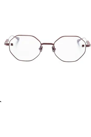 VALENTINO GARAVANI V-Stud geometric frame glasses