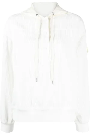 Moncler Corduroy rib-trim hoodie