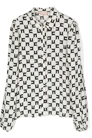Elisabetta Franchi Monogram-print crepe shirt