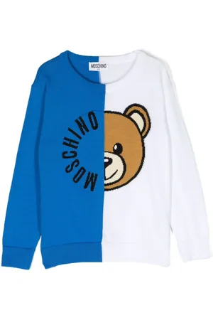 Moschino Colour-block logo-intarsia jumper