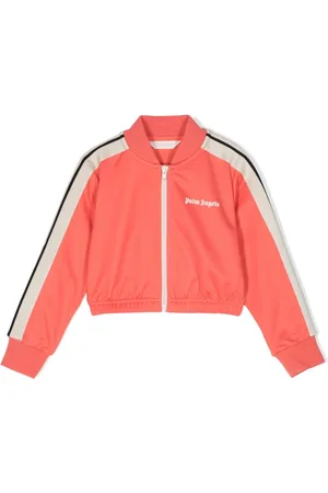 Palm Angels Logo-print cropped bomber jacket