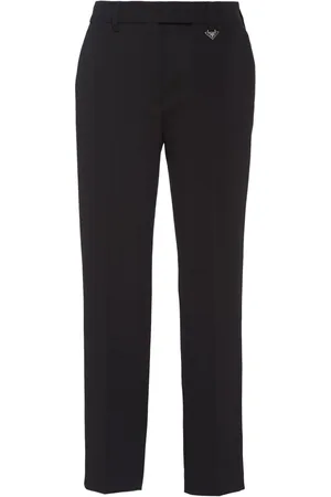 Prada Grain-de-poudre cropped trousers