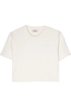 Autry Logo-patch cropped T-shirt