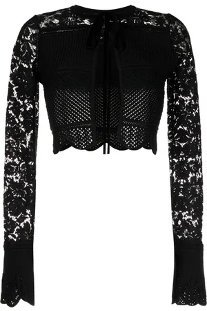 Roberto Cavalli Cropped open-knit top