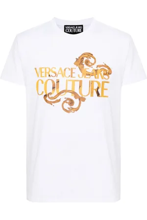 VERSACE Logo-print cotton T-shirt