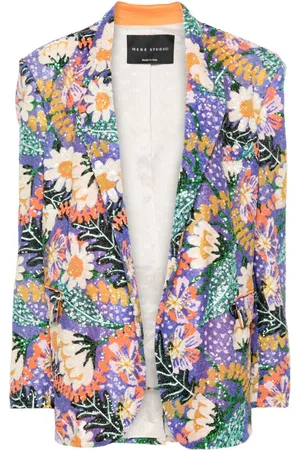 HEBE STUDIO Embroidered single-breasted blazer